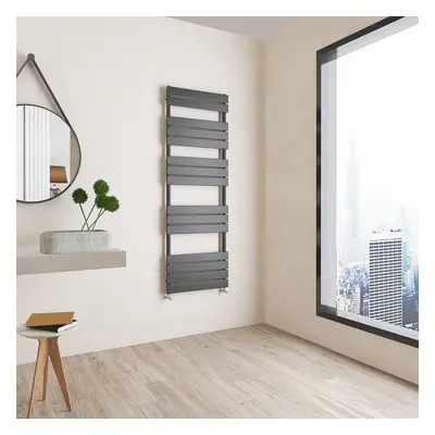 (Anthracite, 1600x600mm) Aica Towel Rail Radiator High Output Heating