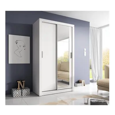 (White Matt) Arti - Sliding Door Wardrobe 120cm