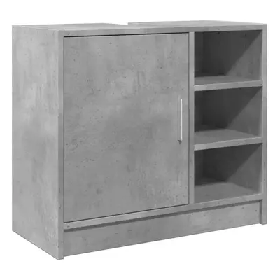 vidaXL Sink Cabinet Vanity Unit Storage Cupboard Concrete Grey Engineered Wood