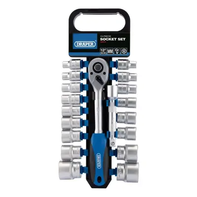 Metric Socket and Ratchet Set, 1/2"" Sq. Dr. (19 Piece)