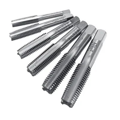 (M20) 3pcs M10-M20 HSS-4341 Screw Tap Straight Groove High-Speed Steel Flute Tools Kit