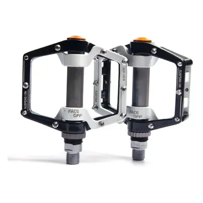 (Black) Flat Platform Aluminum Alloy Sealed Bearing 9/16" Bike Pedals For MTB Road Mountain Bike