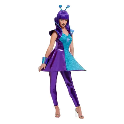 Womens Alien Lady Fancy Dress Costume Size