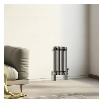 (600x425mm - Column) Traditional Cast Iron Style Radiator Raw Metal Central Heating Column