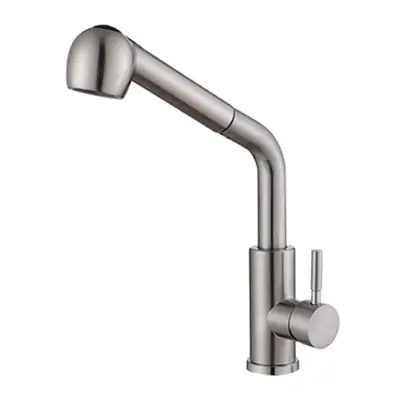 Kitchen Sink Faucet Stainless Steel Pull Down Sprayer Hot Cold Water Mixer Tap Single Lever