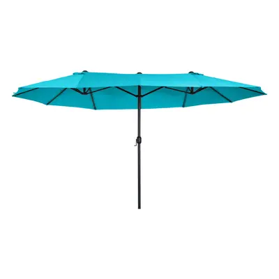 Outsunny 4.6M Garden Patio Umbrella Canopy Parasol Sun Shade w/o Base Blue