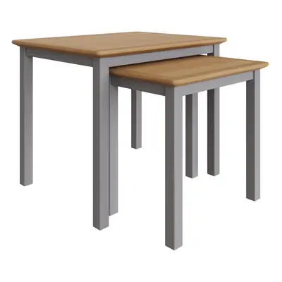 FWStyle Nest of Tables Dove Grey Oak Veneer Assembled