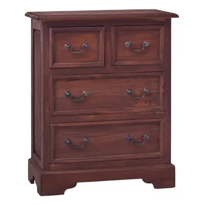 vidaXL Solid Mahogany Wood Chest of Drawers Classical Brown Cabinet Hallway