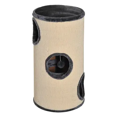 PawHut Cat Scratching Barrel Sisal Activity Center Dens Observation Deck 70H