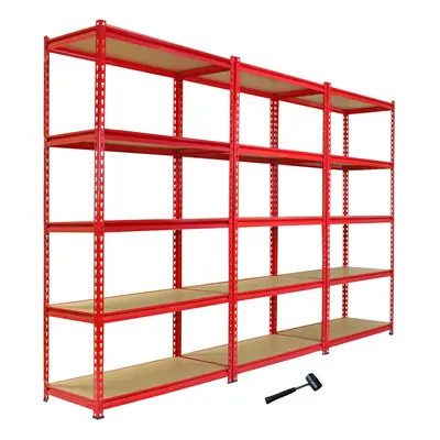 3 Garage Shelving Racking 90cm Storage Units Heavy Duty Metal Shelves Tier