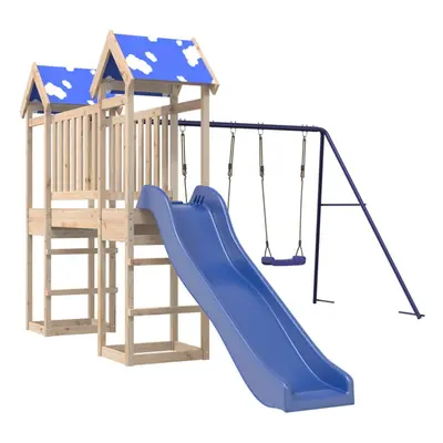 (solid pine wood) vidaXL Outdoor Playset Garden Playhouse Playground Equipment Solid Wood Pine