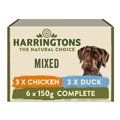 Harringtons Grain Free Wet Dog Food Mixed Flavours 6x150g, Pack of