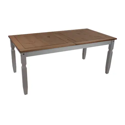 Corona Grey Wax 6'0" Dining Table Solid Pine Furniture