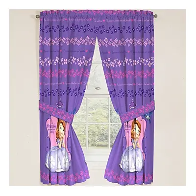 Disney Junior Sofia The First Princess Drapes Panels Curtains, Set Of