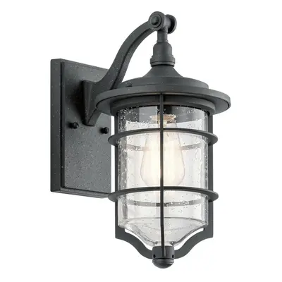 Outdoor IP44 Wall Light Distressed Black LED E27 60W d01794