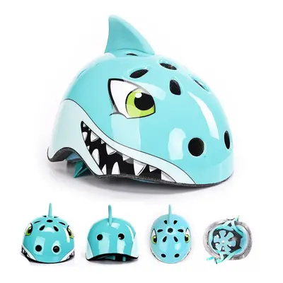 (Blue) Cartoon Kids Animal Bike Safety Helmet Children Eps Bicycle Skating Protetive Helmets Out