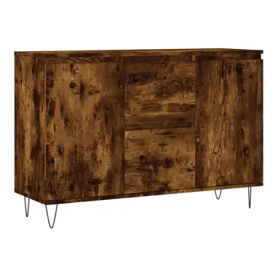 (smoked oak) vidaXL Sideboard Storage Side Cabinet Cupboard Concrete Grey Engineered Wood