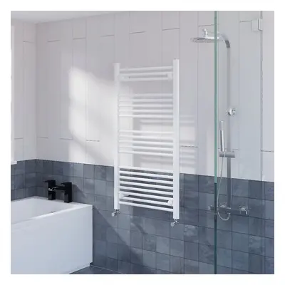 WarmeHaus Straight Heated Towel Rail Radiator Ladder for Bathroom Wall Mounted White 1150x500mm