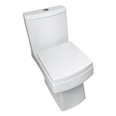 NRG Toilet WC Close Coupled Bathroom Ceramic Toilet Pan & Cistern Bathroom Set White