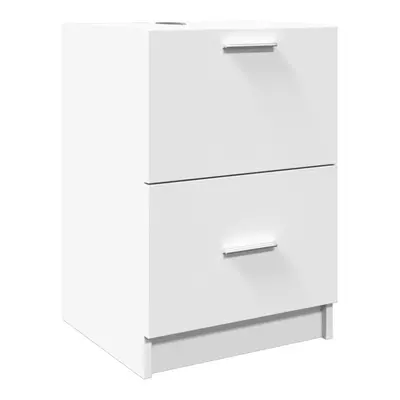 vidaXL Sink Cabinet Vanity Unit Storage Unit Cupboard White Engineered Wood