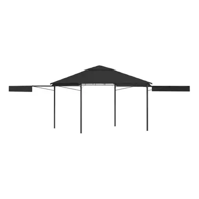 Gazebo with Double Extending Roofs 3x3x2.75 m Anthracite 180g/mÃÂ²