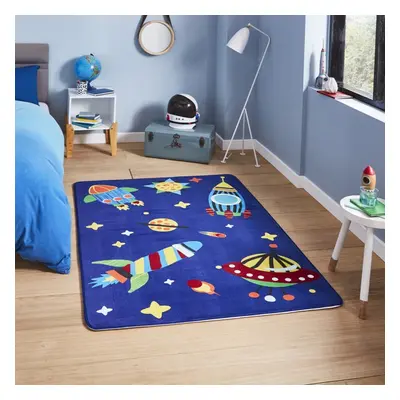 (100x150cm) Inspire G3420 Rugs in Blue Kids Space Bright Fun Children Mats