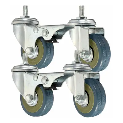 4pcs Heavy Duty Rubber Swivel Castor Wheels Trolley Furniture Caster