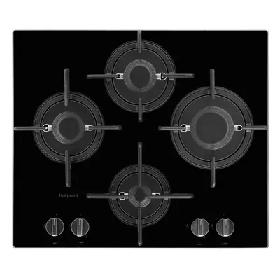 Hotpoint FTGHG641D/H Built In 60cm Burners Gas Hob Black