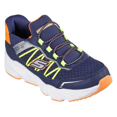 (12 UK Child, Navy/Orange) Skechers Boys Turbo Tread Trainers