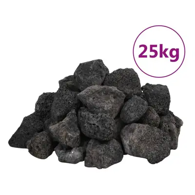 (black, cm (25 kg)) vidaXL Volcanic Rocks Lava Accent Rocks Aquarium Base Lava Stones Beads kg