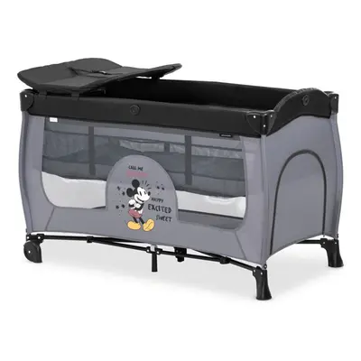 Hauck Disney Mickey Mouse Sleep N Play Center in Travel Cot, Grey