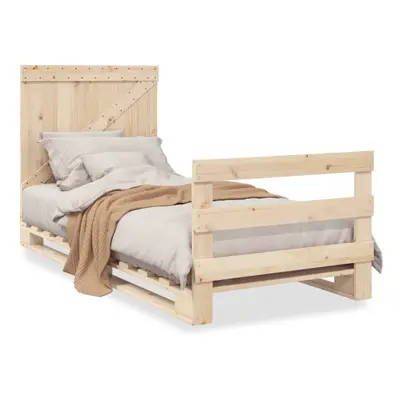 vidaXL Bed Frame with Headboard Bed Base Bedstead 90x200 cm Solid Wood Pine