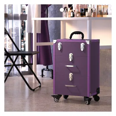 2 Drawers Portable Cosmetic Makeup Travel Case