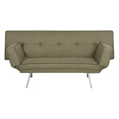 Fabric Sofa Bed Green BRISTOL