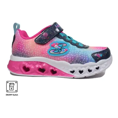 (13.5 (Children's)) Flutter Heart Lights - Simply Love | Navy | Childrens Light Up Trainers