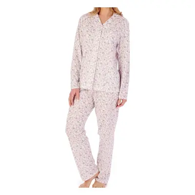 (Grey, UK 24/26) Slenderella Womens Ditsy Floral Cotton Jersey Pyjamas