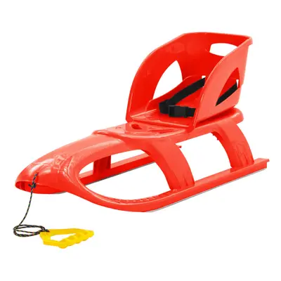 (red, sledge + seat) vidaXL Sledge Polypropylene Outdoor Playset Snowracer Multi Colours/Models