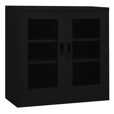 vidaXL Office Cabinet Black Steel Home Filing File Storage Cabinet Lockers