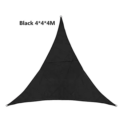 (Black) Sun Shade Sail Waterproof 420D Oxford Polyester Canopy Cover Awning Outdoor Anti-UV Prot