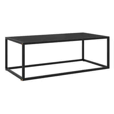 vidaXL Tea Table Black with Black Glass cm Accent Couch Sofa Coffee Desk