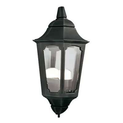 IP43 Bulb Half Lantern Wall Light Black LED E27 100W