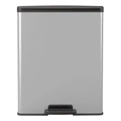 Curver Pedal Bin Deco L Silver Home Kitchen Trash Can Waste Rubbish Bin