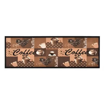 Kitchen Carpet Washable Coffee brown 60x300 cm