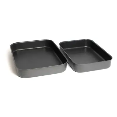 MasterClass Set of Two Hard Anodised Roasting Pans