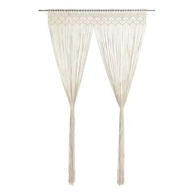 vidaXL Macrame Curtain 140x240 cm Cotton Home Shade Drape Translucent Blind