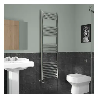 (1600x500mm, Chrome) NRG Straight Central Heating Towel Rail Bathroom Heated Rad Radiators Ladde