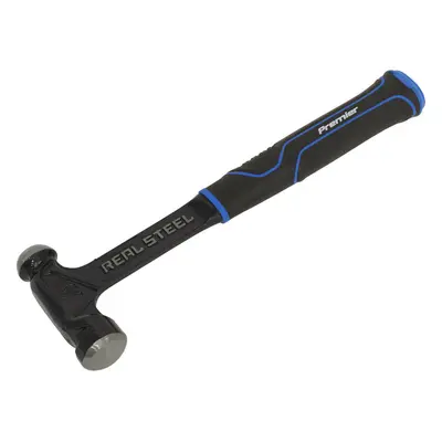 16oz One Piece Steel Ball Pein Hammer - Shock Reducing Textured Rubber Grip