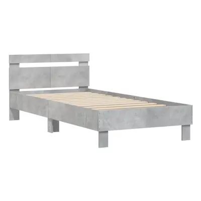 (concrete grey, x cm) vidaXL Bed Frame with Headboard Bed Base Mattress Foundation Engineered Wo