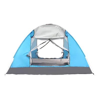 (Blue) People Fully Automatic Camping Tent Door Waterproof Windproof UV-Protection Sunshade Cano