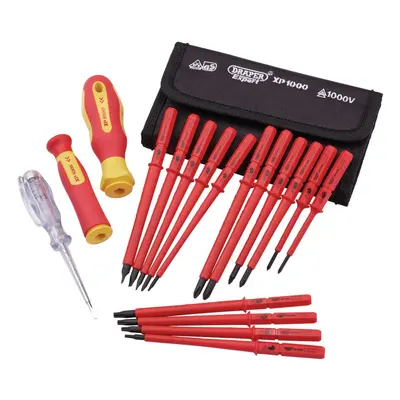 Draper XP1000 Piece Precision Screwdriver Set | VDE Dual Insulated Interchangeable Blade | Elect